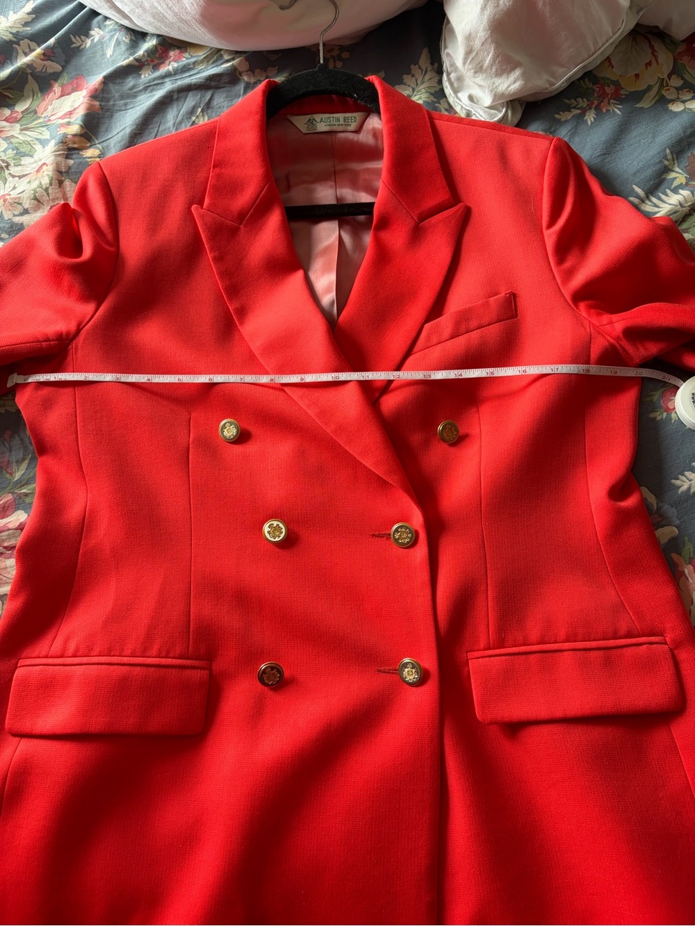 Austin Reed Coral-Orange Double-Breasted Blazer
#0091 - Picture 8 of 8